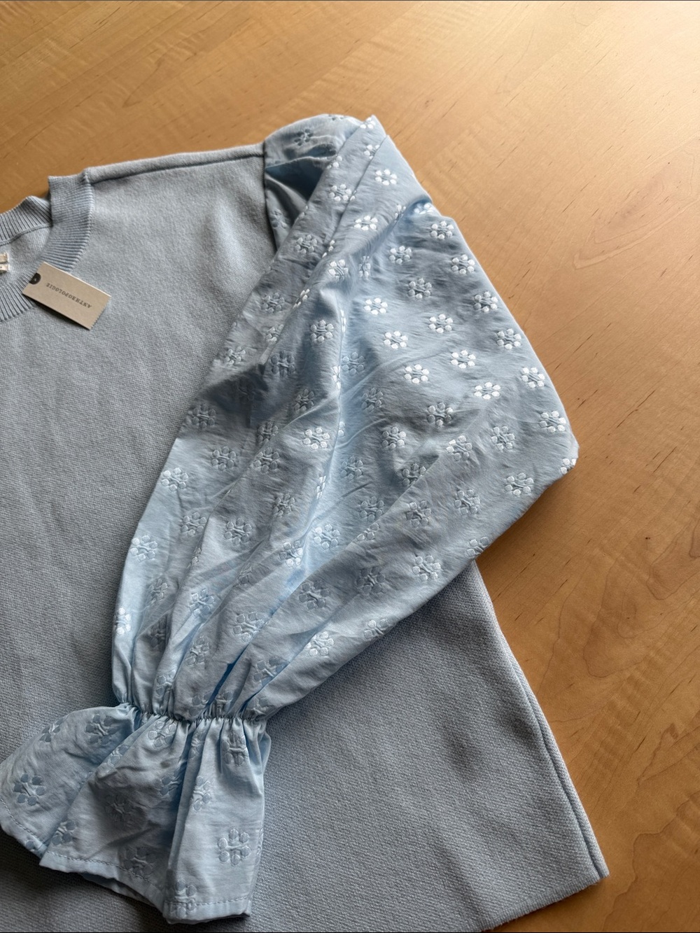 🆕 ANTHROPOLOGIE Puff Sleeve Pullover Sweater - Picture 5 of 9